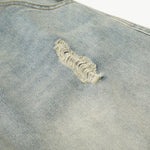 Leopard Print Belt Vintage Wide Leg Distressed Denim