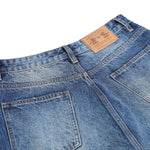 Vintage Washed Wide Leg Denim Shorts