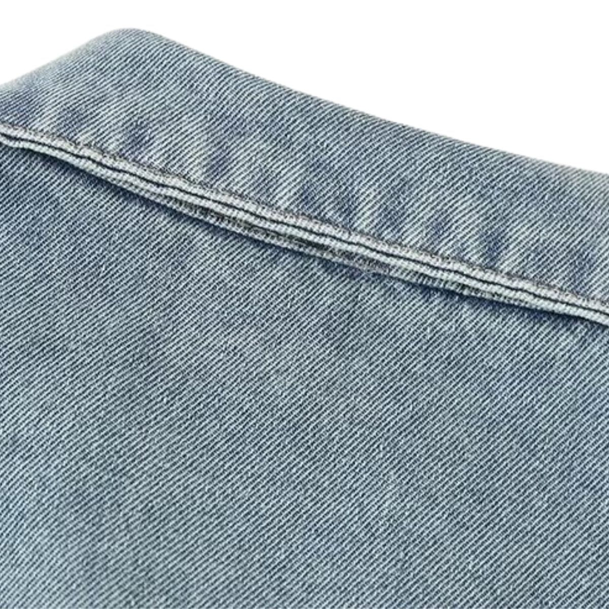 Sleeveless Vintage Wash Denim Trucker Jacket