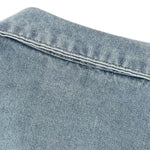 Sleeveless Vintage Wash Denim Trucker Jacket