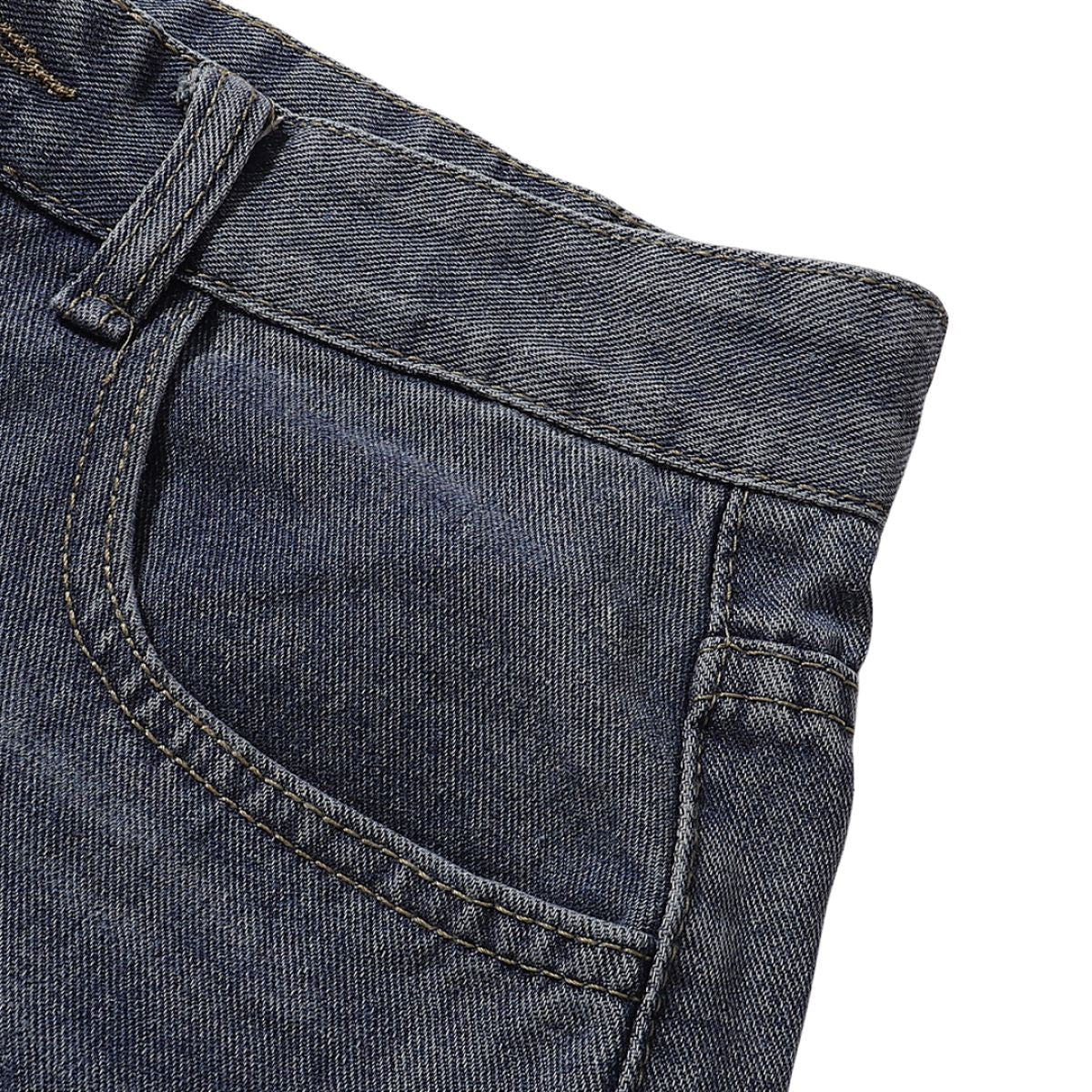 Cartoon Patch Loose Fit Denim Shorts