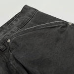 Unique Distressed Oversized Black Cargo Jeans