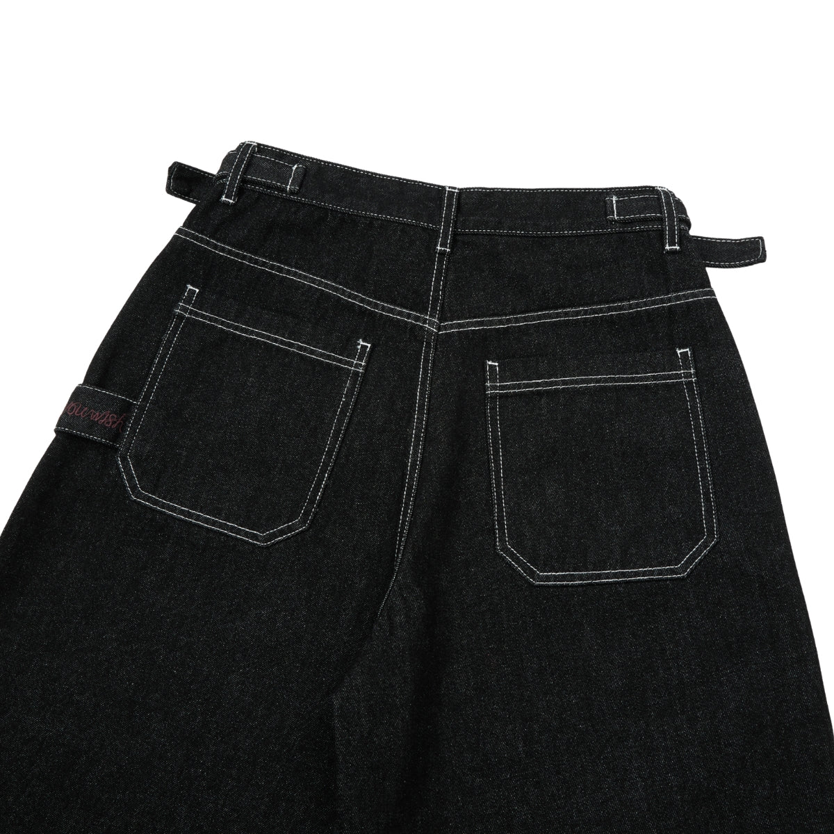 Retro Raw Denim Wide-Leg Bermuda Shorts
