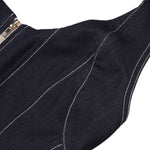 Denim Halterneck Corset Maxi Dress