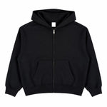 Boxy Cropped 340G Thermal Fleece Zip Hoodie