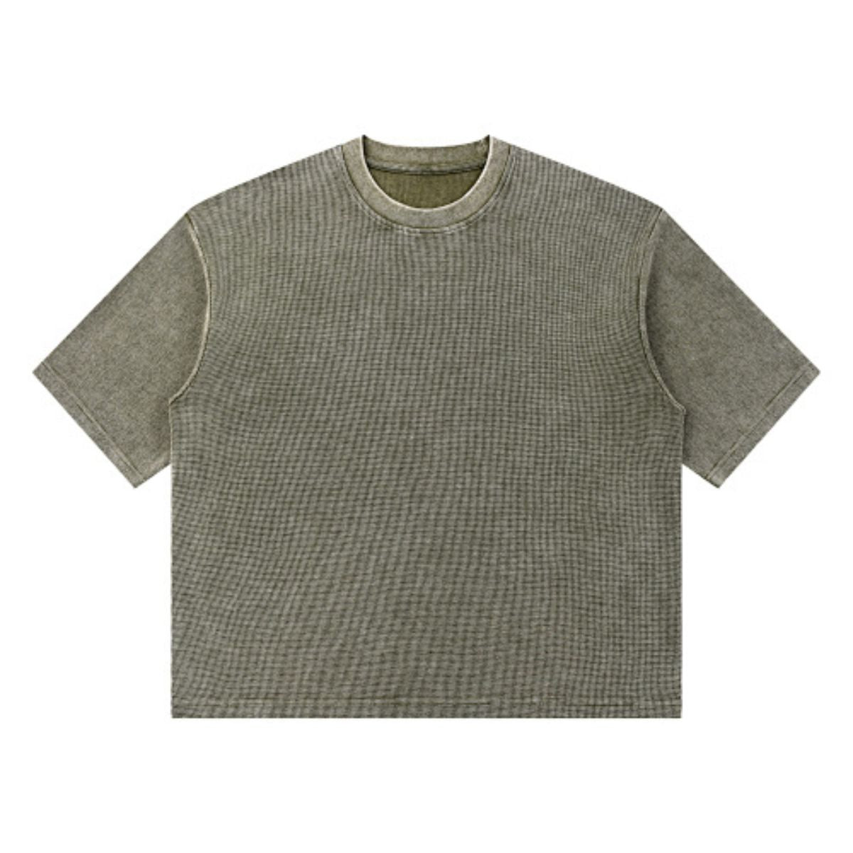 Snowflake Garment Dyed Waffle Knit Tee 340G