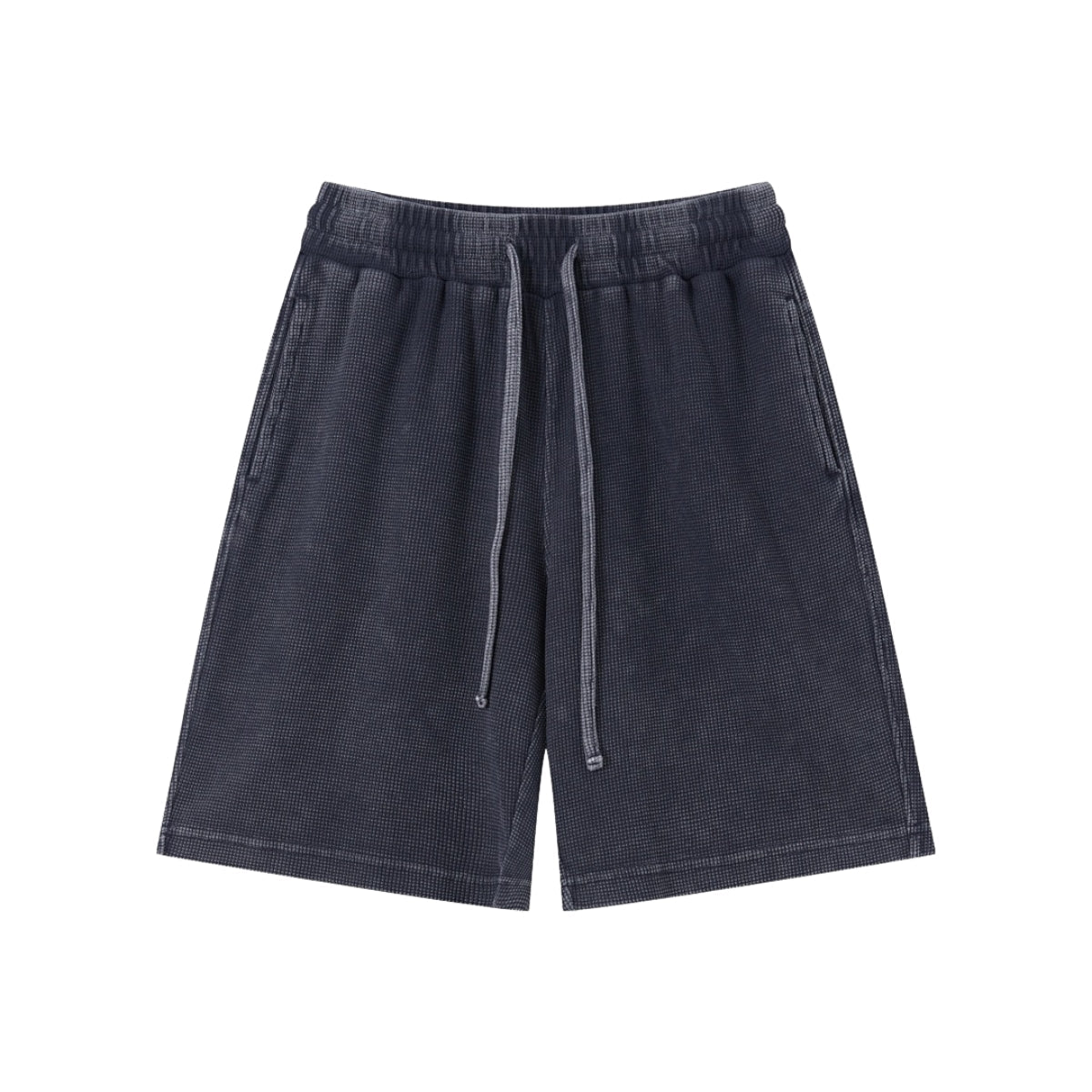 Men’s Vintage Wash Loose Fit Snowflake Waffle Shorts