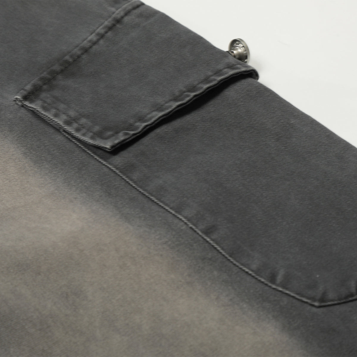 Casual Wide Leg Cargo Pants Striped Elastic Waistband