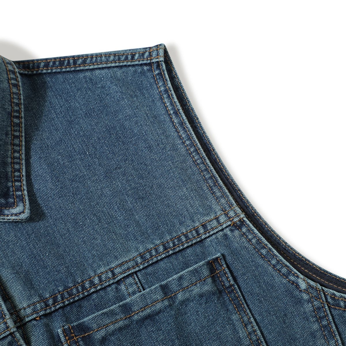 Classic Blue Washed Denim Vest
