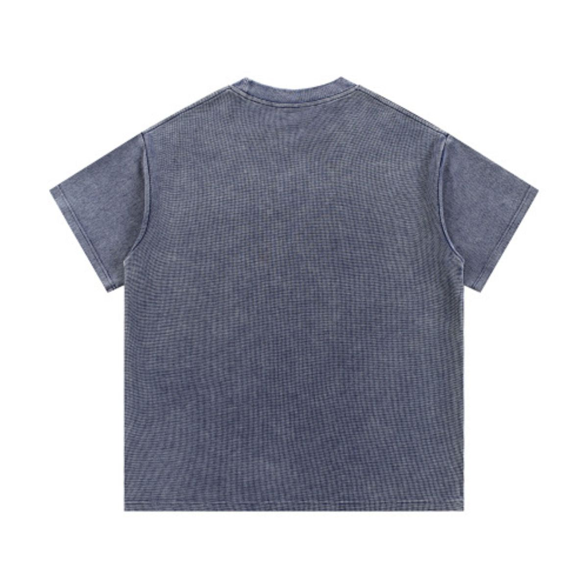 340G Vintage Wash Waffle Knit Relaxed Fit T-Shirt