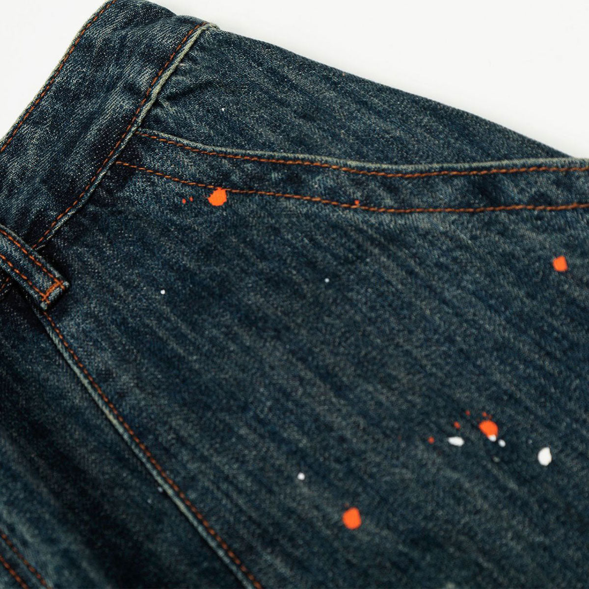 Paint Splatter American High Street Wide Denim
