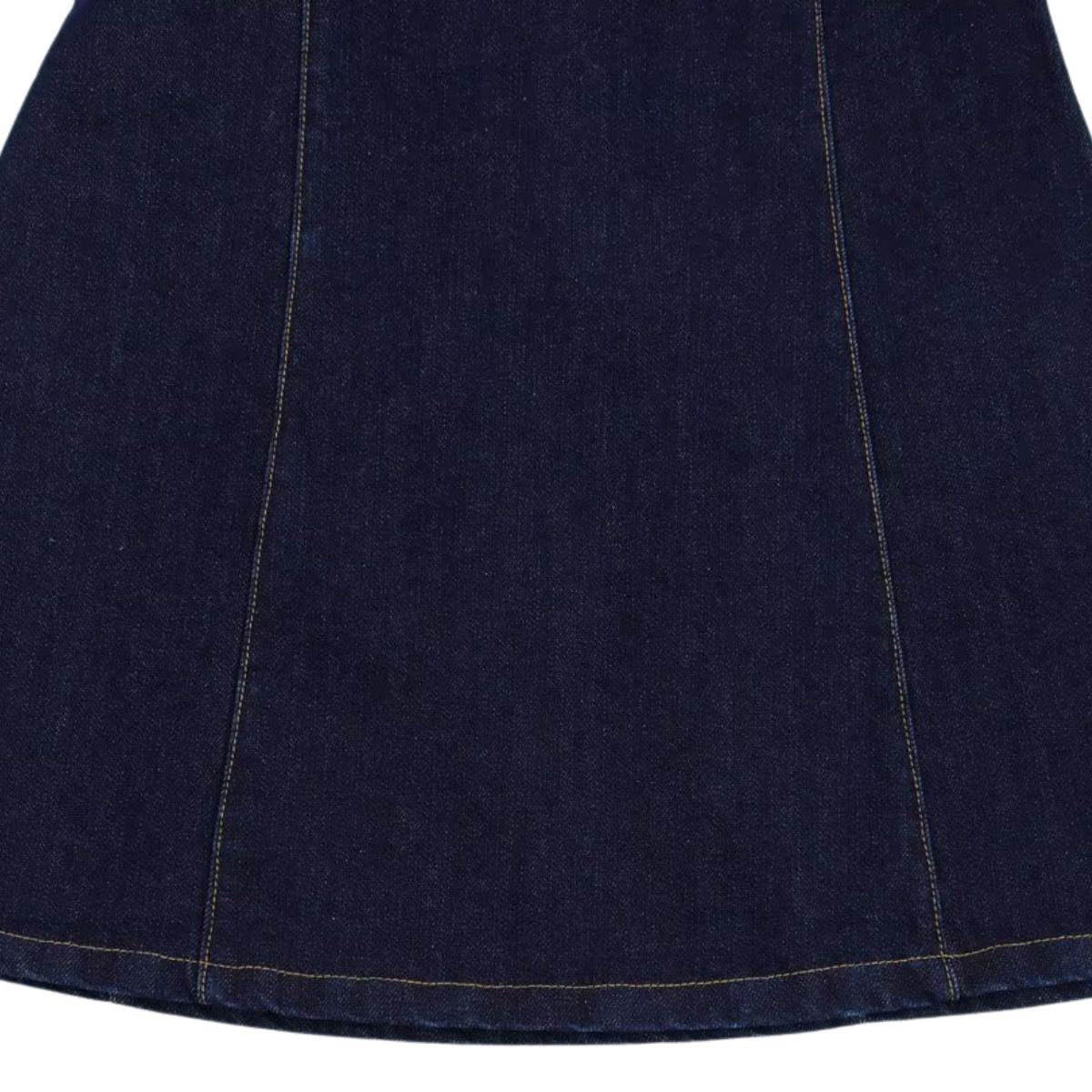 Classic Denim Square Neck A-Line Dress