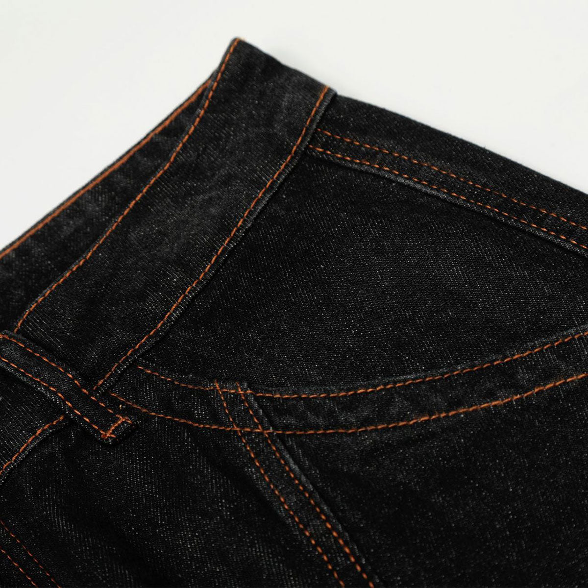 Structured Wide Leg Heavy Stitch Denim