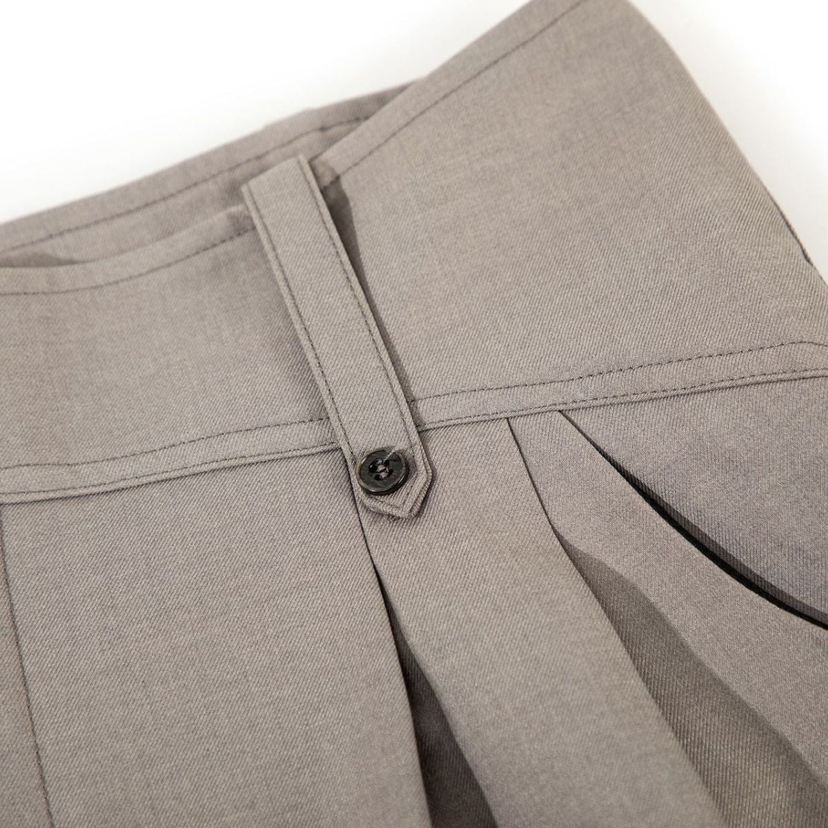 Vintage Curved Wide Leg Draped Trousers