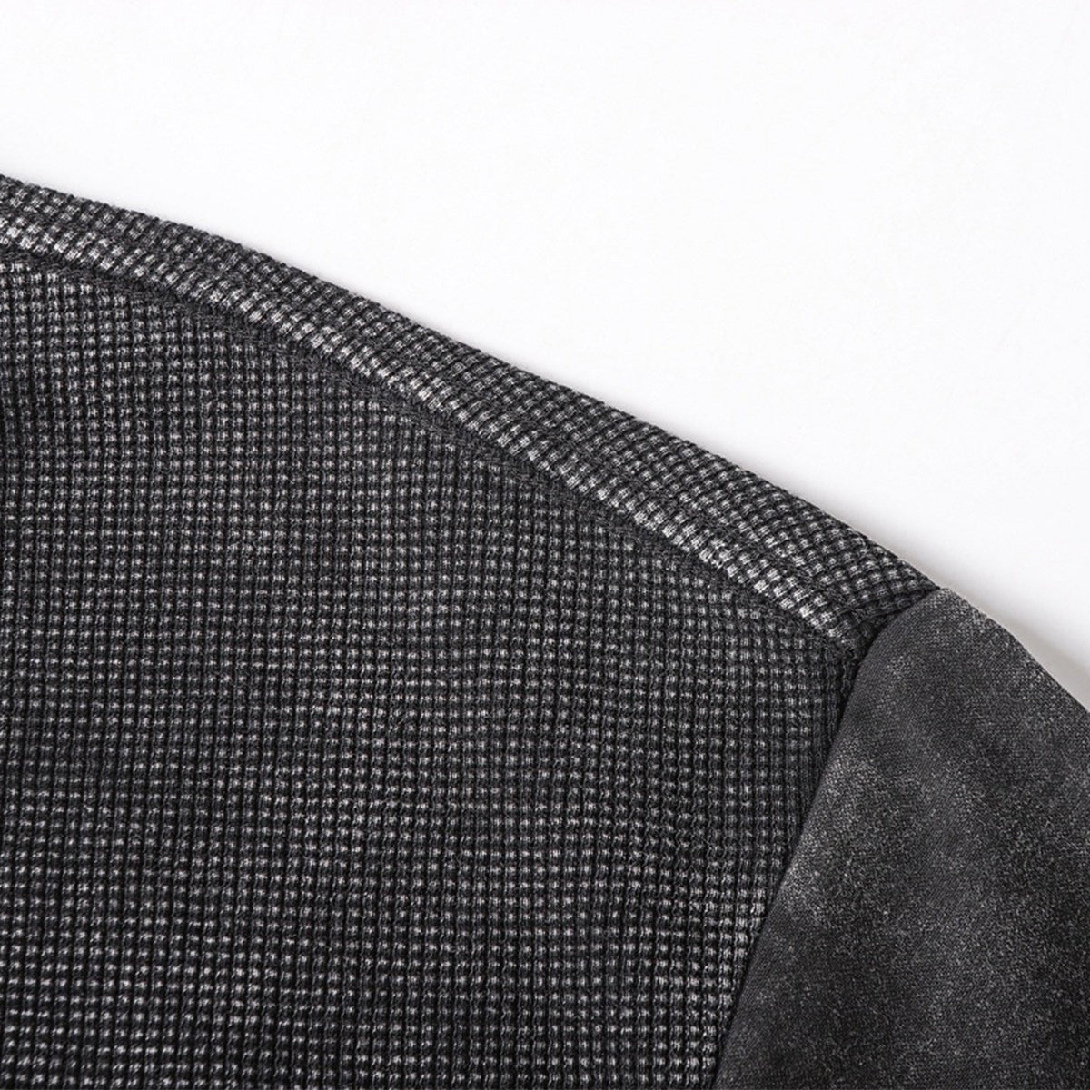 Vintage Washed Short Sleeve Textured Panel Design Tee