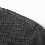 Vintage Washed Short Sleeve Textured Panel Design Tee