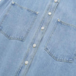 Fashion Lapel Long-sleeved Denim Shirt Jacket