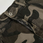 Camouflage Utility Wide Leg Adjustable Hem Pants