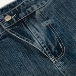 Bamboo Texture Cat Whisker American High Street Jeans