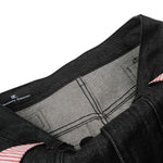 Raw Black Wide Leg Jeans with Utility Flap Pocket Detail