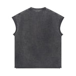 Washed Raw Edge Baggy Tank Top 8oz-INNBLAC Fashion Apparel