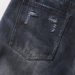 Fray Hem Vintage Wide-Leg Distressed Jeans