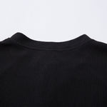 Vintage Waffle Knit Deconstructed Slim Crew Tee