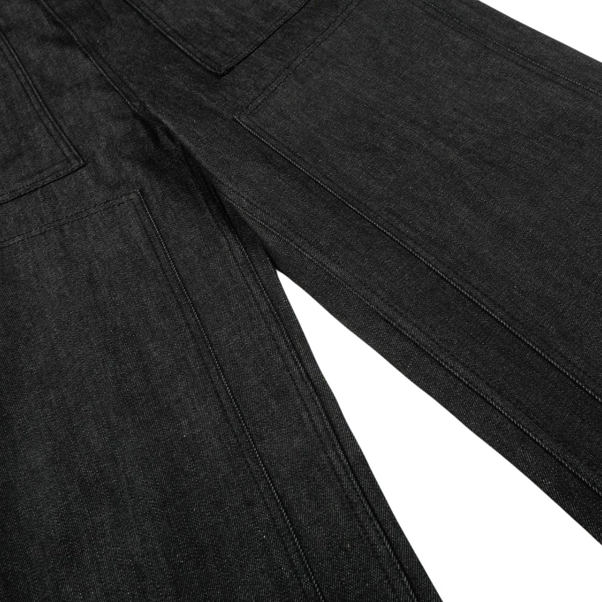 Raw Black Wide Leg Jeans with Utility Flap Pocket Detail