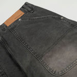 Unique Distressed Oversized Black Cargo Jeans