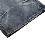 Vintage Washed Wide Leg Whiskered Jeans