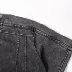 Structural Panels Sleeve Zipper Vintage Washed Short Sleeve Tee