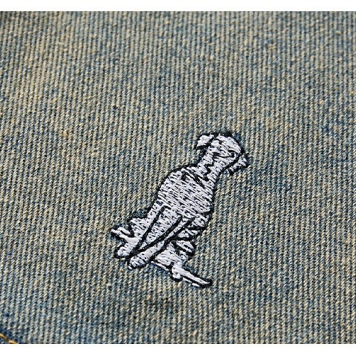 Dog Embroidery Loose Fit Denim Shorts