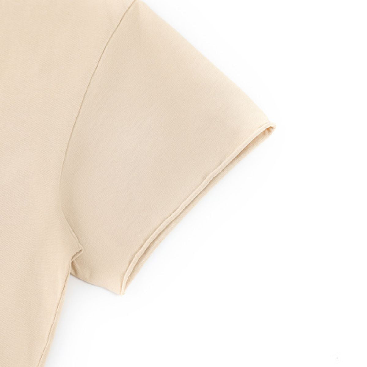 Snowflake Washed Raw Edge Boxy Cropped Tee