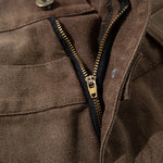 Reinforced Stitching Brown Vintage Wide Leg Painter Pants