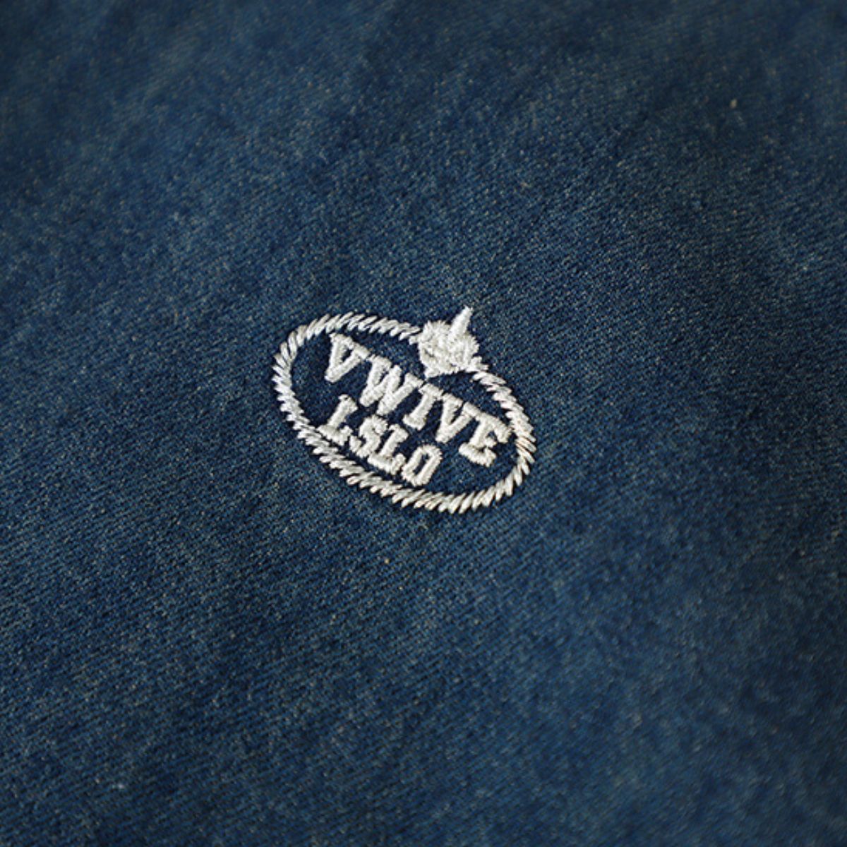 Long-Sleeve Button-Front Denim Shirt