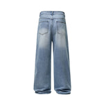 Vintage Wash Whiskers Baggy Jeans-INNBLAC Fashion Apparel