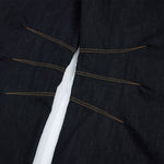 Premium Raw Denim Panel Stitch Wide-Leg Jeans
