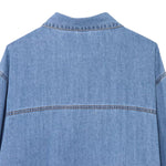 Women's Denim Shirt Stylish Blouse Layered Design Top