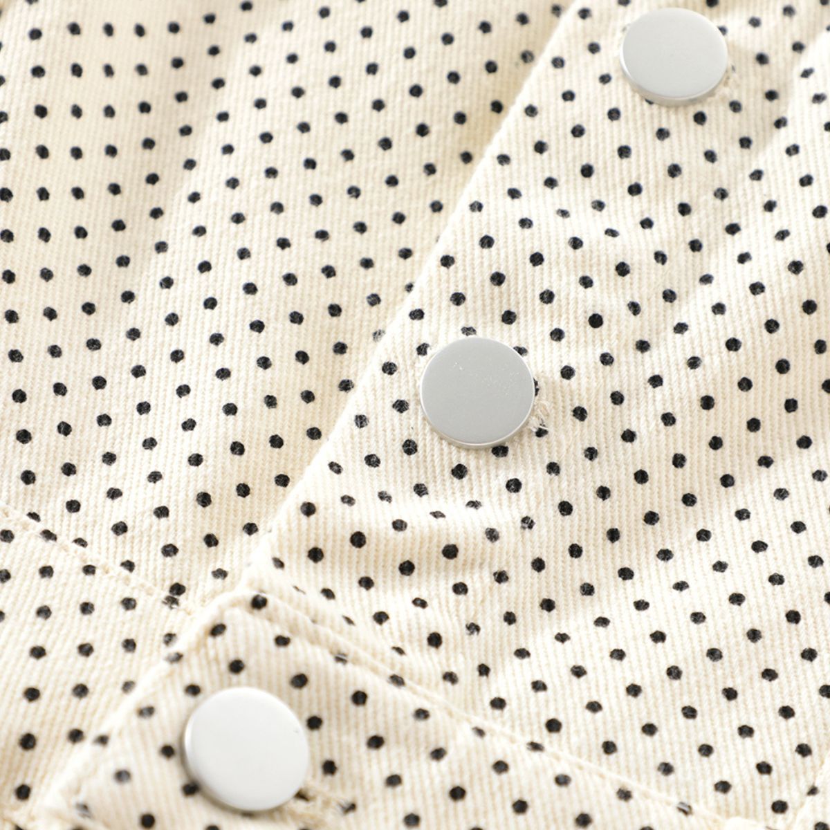 Polka Dot Strappy Denim Midi Dress