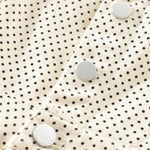 Polka Dot Strappy Denim Midi Dress
