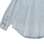 Women's Loose Street Style Mid-length Double Pocket Denim Shirt