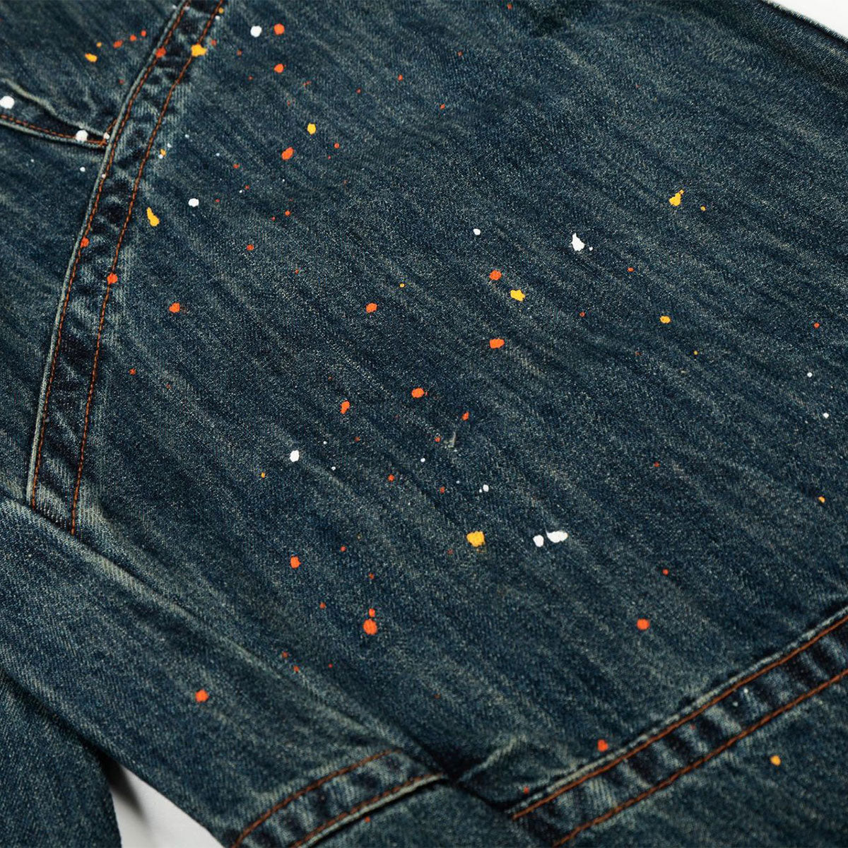 Paint Splatter American High Street Wide Denim
