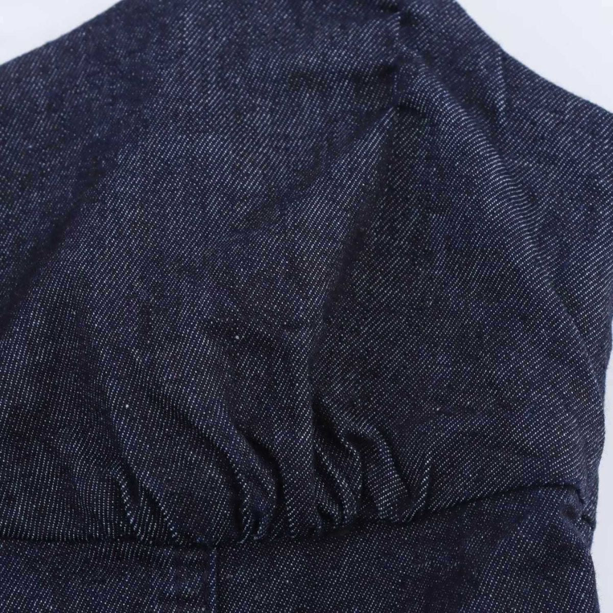 Decorative Button Strappy Denim Maxi Dress