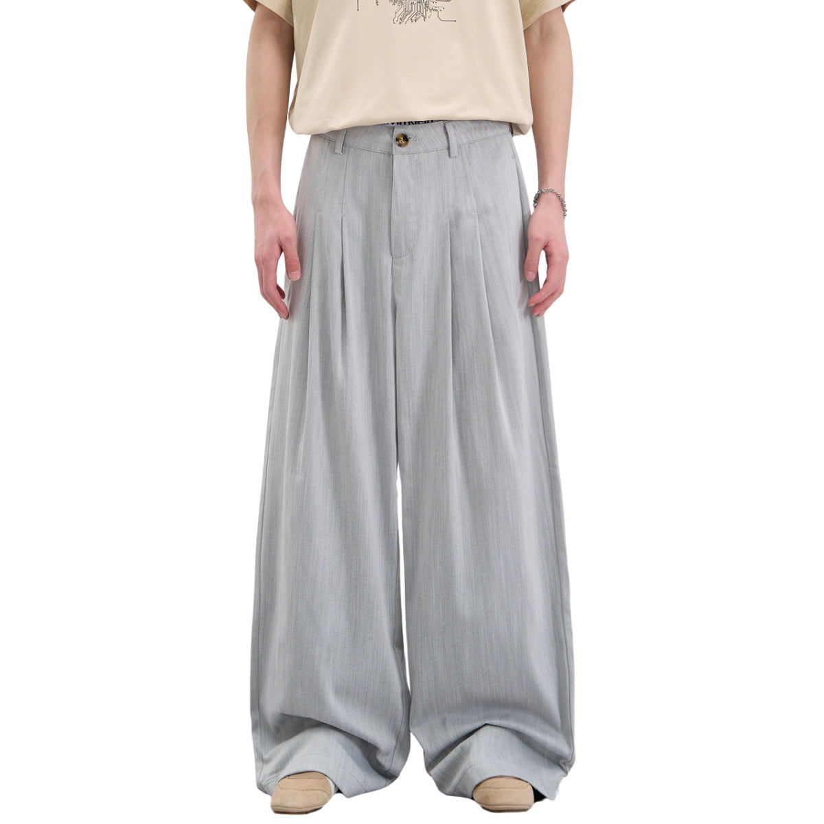 American Vintage Pleated Wide-Leg Pants
