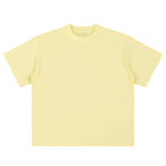 Relaxed Fit Boxy Solid Color Minimal Tee