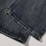 Vintage Washed Distressed Light Blue Wide Jeans