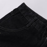 Celestial Star Embroidery Faded Wide Leg Jeans