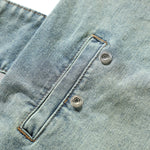 Relaxed Washed Zip-Up Denim Vest