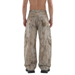 Muddy Wash Denim Texture Loose-Fit Jeans