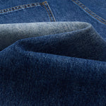 Washed Indigo Relaxed Fit Utility Denim Shorts